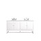 James Martin Vanities Athens 72in Double Vanity, Glossy White w/ 3 CM Arctic Fall Solid Surface Top E645-V72-GW-3AF - alternate 6